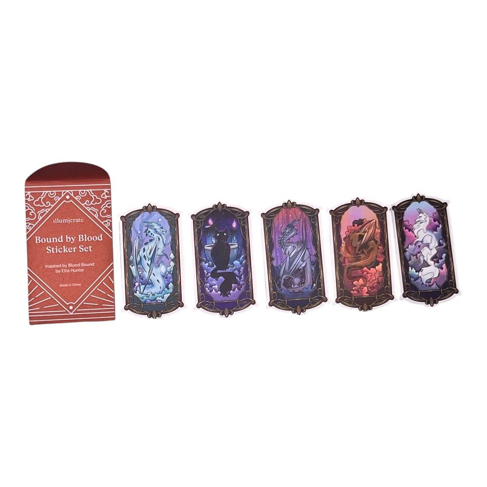 Illumicrate Blood Bound Sticker Set - Ellis Hunter May 2026 5 Piece Vinyl